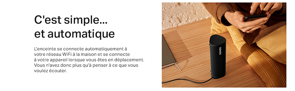 Sonos Enceinte Bluetooth Roam SL Noir